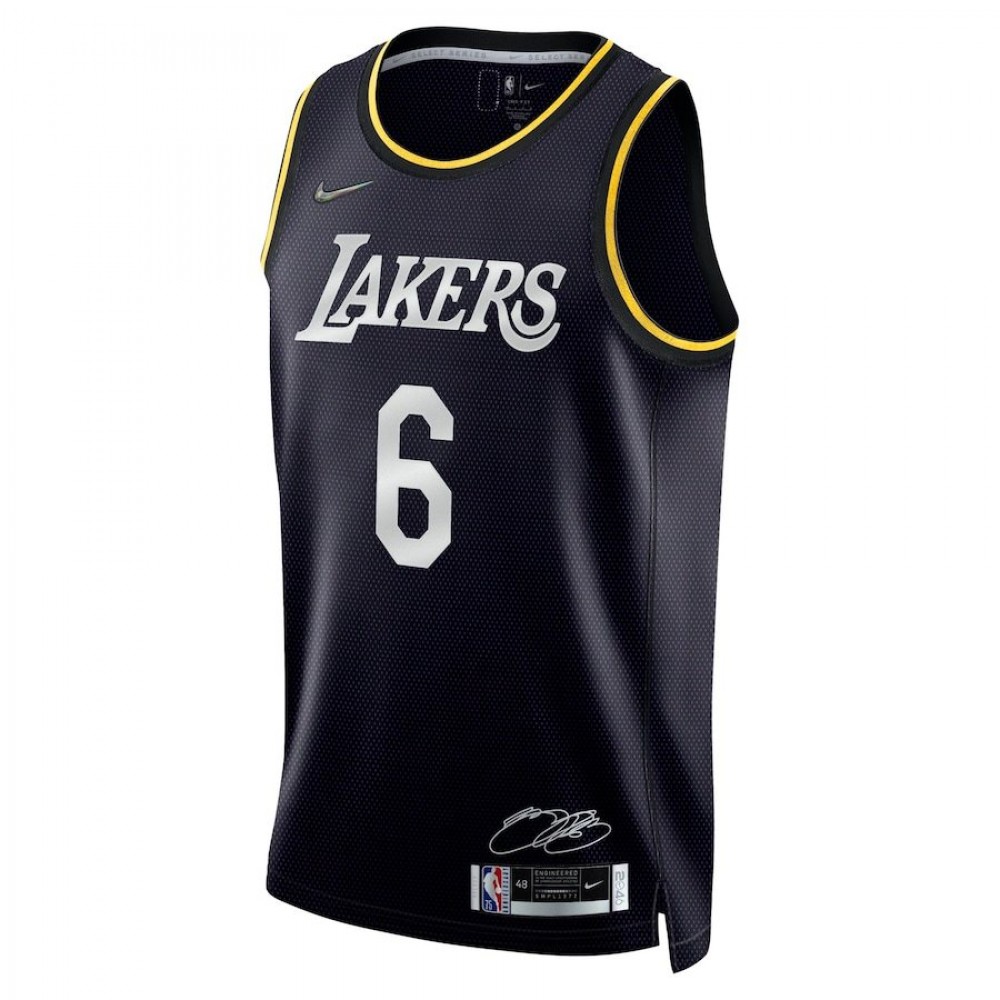 LeBron James Los Angeles Lakers Nike 2022 Select Series MVP Swingman Jersey - Black - Image 2
