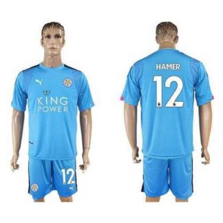 Leicester City #12 Hamer Light Blue Goalkeeper Soccer Club Jersey