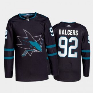 Adidas San Jose Sharks #92 Rudolfs Balcers Men’s 2021-22 Alternate Authentic NHL Jersey – Black Men’s