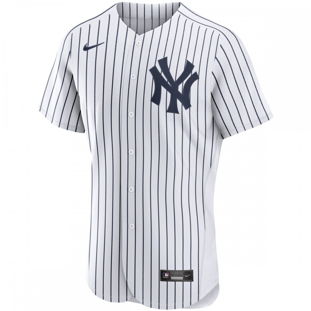 Derek Jeter New York Yankees Nike Home Authentic Player Jersey - White/Navy - Image 2