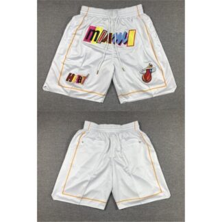 Men's Miami Heat 2022/23 White City Edition Shorts (Run Small)