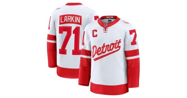 Dylan Larkin Detroit Red Wings 2025 NHL Stadium Series Premium Jersey - White - Image 2