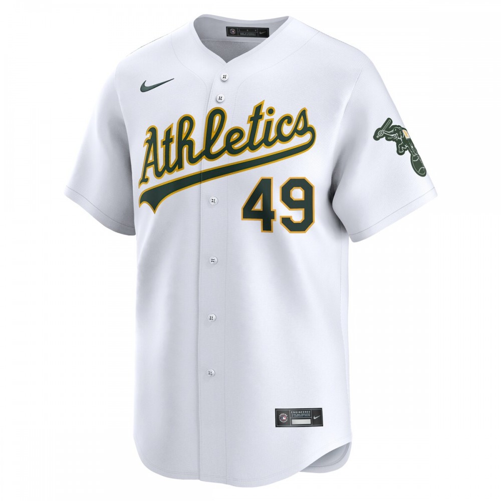 Ryan Noda Oakland Athletics Nike Home Limited Player Jersey - White - Image 2
