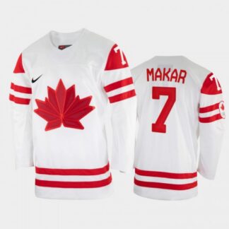 Canada Hockey #7 Cale Makar Men’s Nike Beijing 2022 Winter Olympics Home Jersey – White Men’s