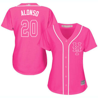 New York Mets #20 Pete Alonso Pink Fashion Women’s Stitched MLB Jersey