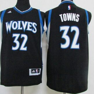 Men's Minnesota Timberwolves #32 Karl-Anthony Towns Revolution 30 Swingman 2015 Draft New Black Jersey