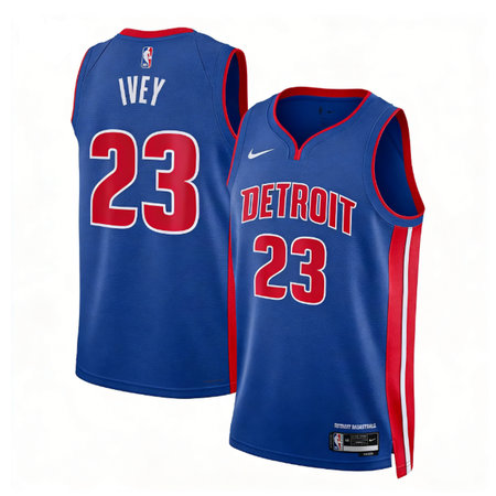 Women's Detroit Pistons #23 Jaden Ivey Blue Swingman Icon Edition Jersey