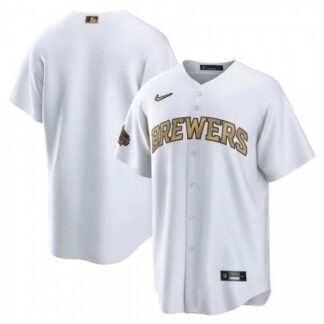 Milwaukee Milwaukee Brewers Blank Men’s Nike White 2022 MLB All-Star Game Replica Jersey Men’s