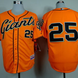 San Francisco Giants #25 Barry Bonds Orange Cool Base Jersey