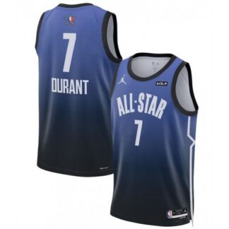 Men's 2023 All-Star #7 Kevin Durant Blue Game Swingman Stitched Basketball Jersey LZFD