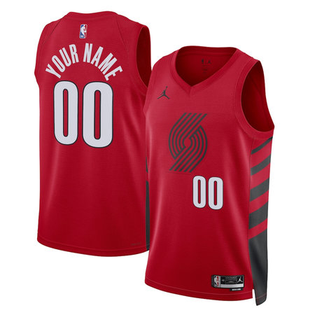 Men's Portland Trail Blazers Red 2022/23 Swingman Statement Edition Custom Jersey