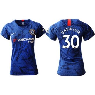 Women’s Chelsea #30 David Luiz Home Soccer Club Jersey