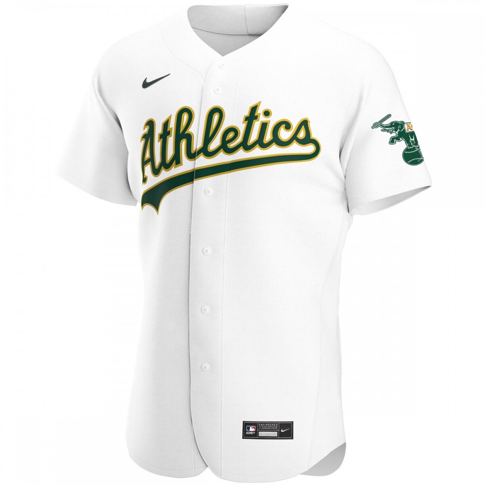 Oakland Athletics Nike Home Authentic Team Jersey - White - Image 2