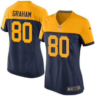 Nike Green Bay Packers #80 Jimmy Graham Navy Blue Alternate Women’s Stitched NFL New Limited Jersey
