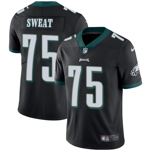 Nike Philadelphia Eagles #75 Josh Sweat Black Alternate Men’s Stitched NFL Vapor Untouchable Limited Jersey