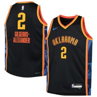 Youth Oklahoma City Thunder #2 Shai Gilgeous-Alexander Black 2024/25 Swingman City Edition Player Jersey