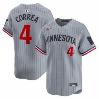 Carlos Correa Minnesota Twins Nike Road Limited Player Jersey – Gray