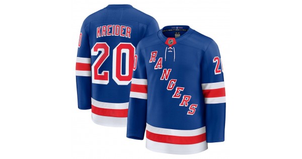 Men's New York Rangers Chris Kreider Blue Home Premium Jersey - Image 2