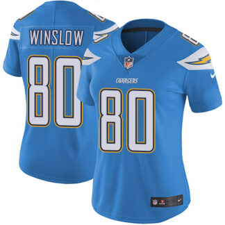 Nike Los Angeles Chargers #80 Kellen Winslow Electric Blue Alternate Women’s Stitched NFL Vapor Untouchable Limited...