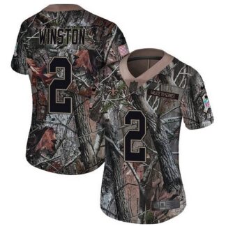 Nike New Orleans Saints #2 Jameis Winston Camo Women’s Stitched NFL Limited Rush Realtree Jersey