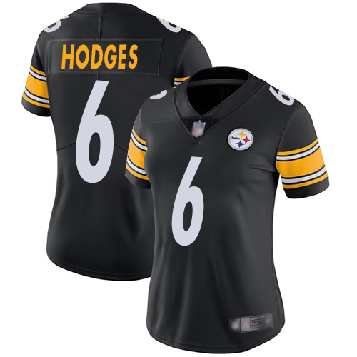 Nike Pittsburgh Steelers #6 Devlin Hodges Black Team Color Women’s Stitched NFL Vapor Untouchable Limited Jersey