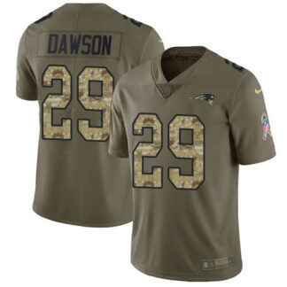 Nike New England Patriots #29 Duke Dawson Olive/Camo Men’s Stitched NFL Limited 2017 Salute To Service Jersey