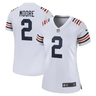 Women's Chicago Bears #2 D.J. Moore White Alternate Game Jersey