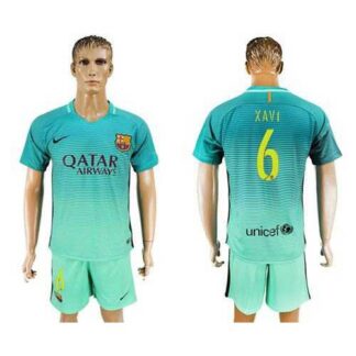 Barcelona #6 Xavi Sec Away Soccer Club Jersey
