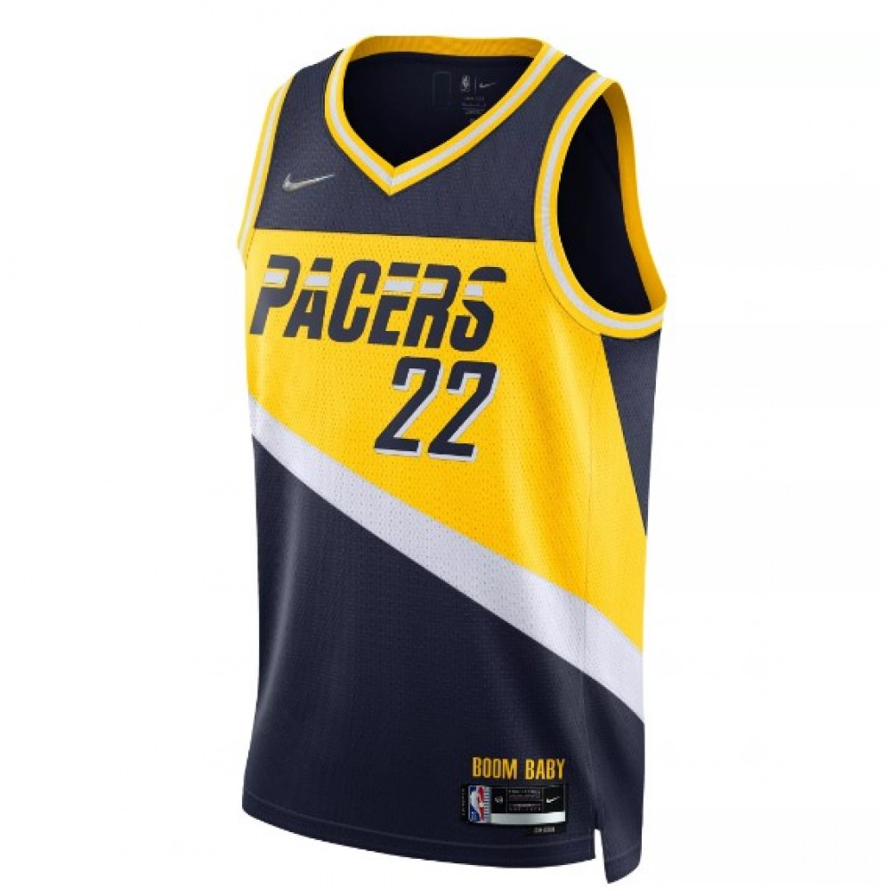 Men's Indiana Pacers Caris LeVert #22 Nike Navy 2021/22 Swingman NBA Jersey - City Edition - Image 2