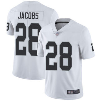 Nike Las Vegas Raiders #28 Josh Jacobs White Men’s Stitched NFL Vapor Untouchable Limited Jersey