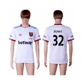 West Ham United #32 Burke Away Soccer Club Jersey