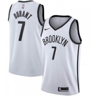 Men's Brooklyn Nets #7 Kevin Durant White Association Edition Swingman Stitched Jersey