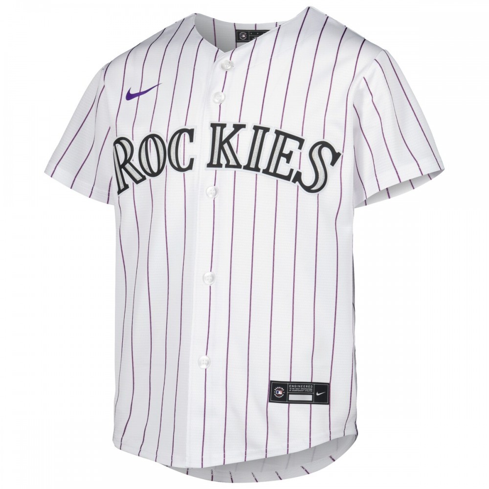 Kris Bryant Colorado Rockies Nike Youth Alternate Replica Player Jersey - White - Image 2