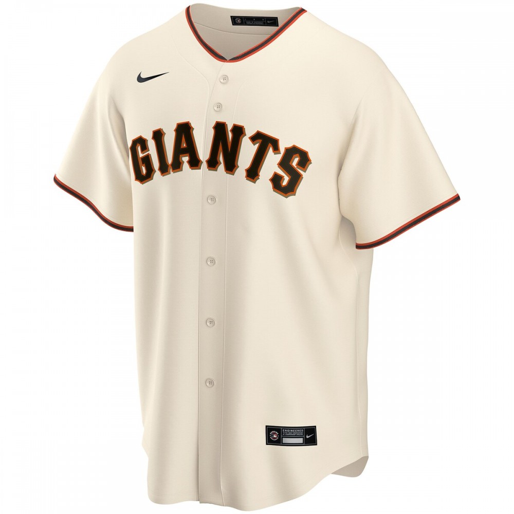 San Francisco Giants Nike Home Replica Custom Jersey - Cream - Image 2