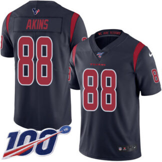 Nike Houston Texans #88 Jordan Akins Navy Blue Men’s Stitched NFL Limited Rush 100th Season Jersey