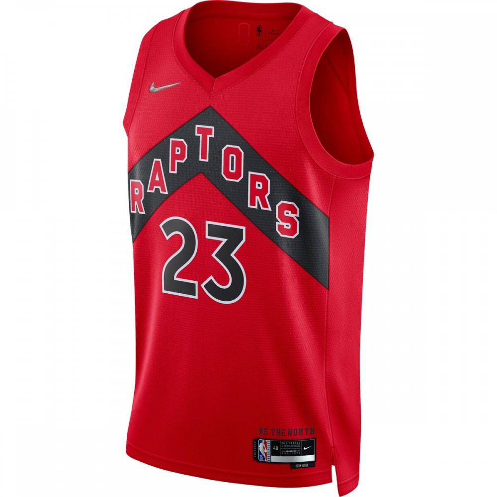 Fred VanVleet Toronto Raptors Nike 2021/22 Diamond Swingman Jersey - Icon Edition - Red - Image 2