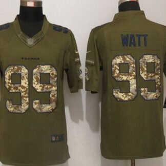 Men's Houston Texans #99 J.J. Watt Green Salute To Service 2015 NFL Nike Limited Jersey