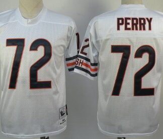Chicago Bears #72 William Perry White Throwback Jersey