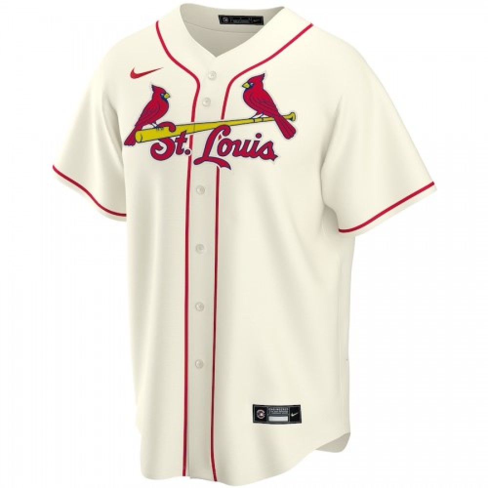 Men's St. Louis Cardinals Nike Cream Alternate 2020 Jersey - Image 2