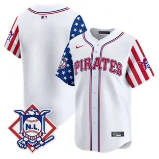 Youth Pittsburgh Pirates White 2024 Fourth of July Vapor Limited Jersey