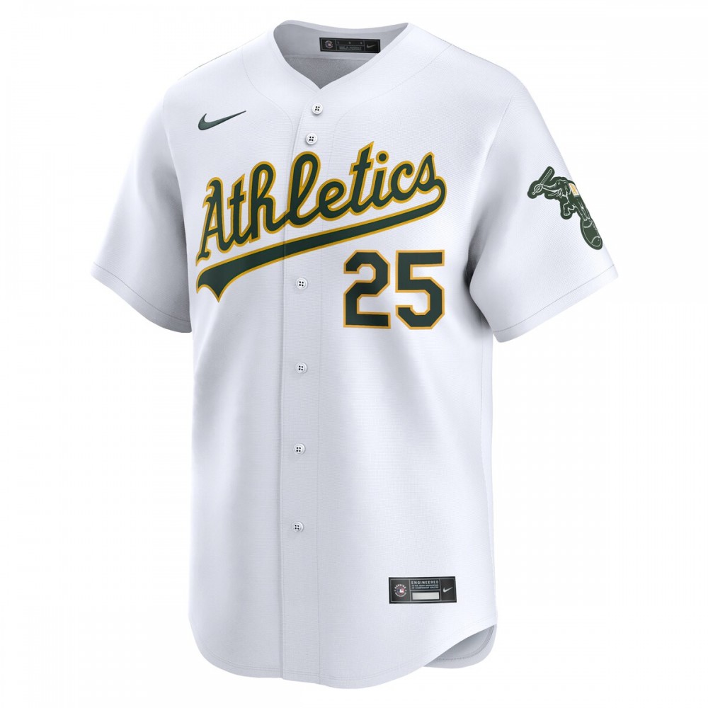 Brent Rooker Oakland Athletics Nike Home Limited Player Jersey - White - Image 2